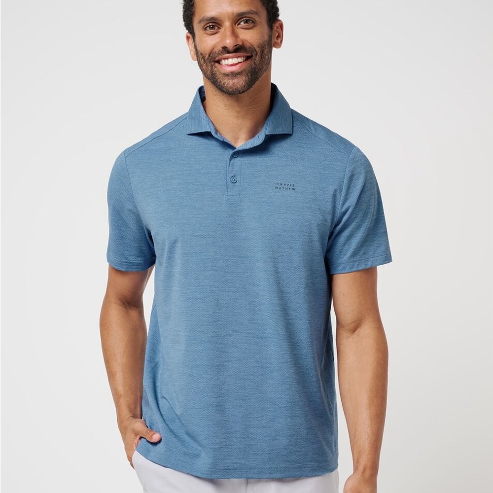 BNWT Travis Matthew HEATER PRO POLO Pacific Coast
